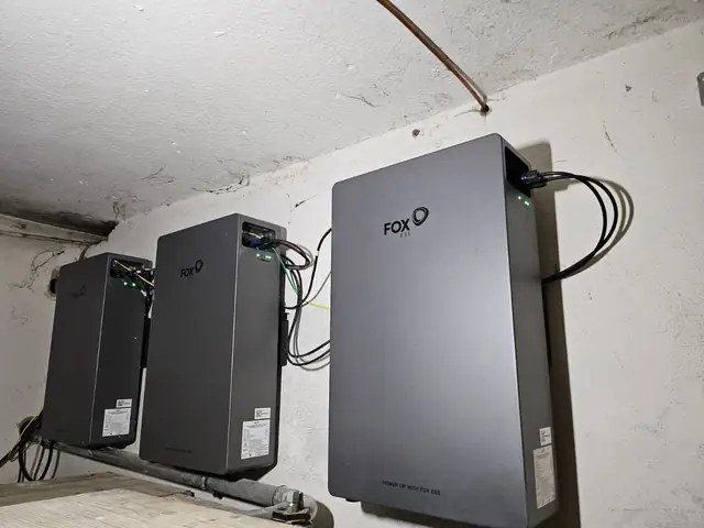 Großes Speicher- und Wechselrichtersystem.