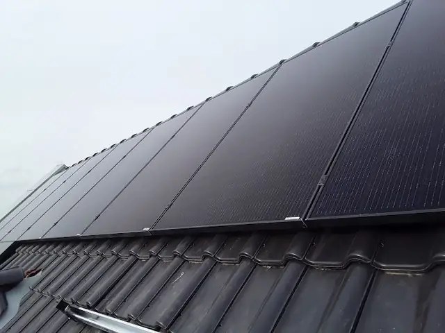 Solaranlage auf einem Wohngebäude.