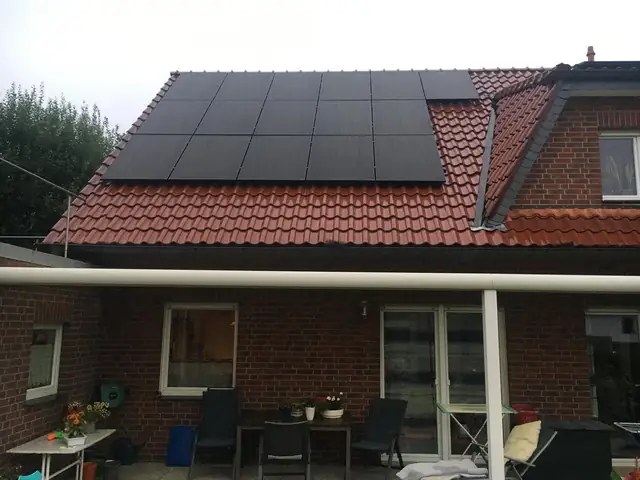 Solaranlage auf einem Wohngebäude.